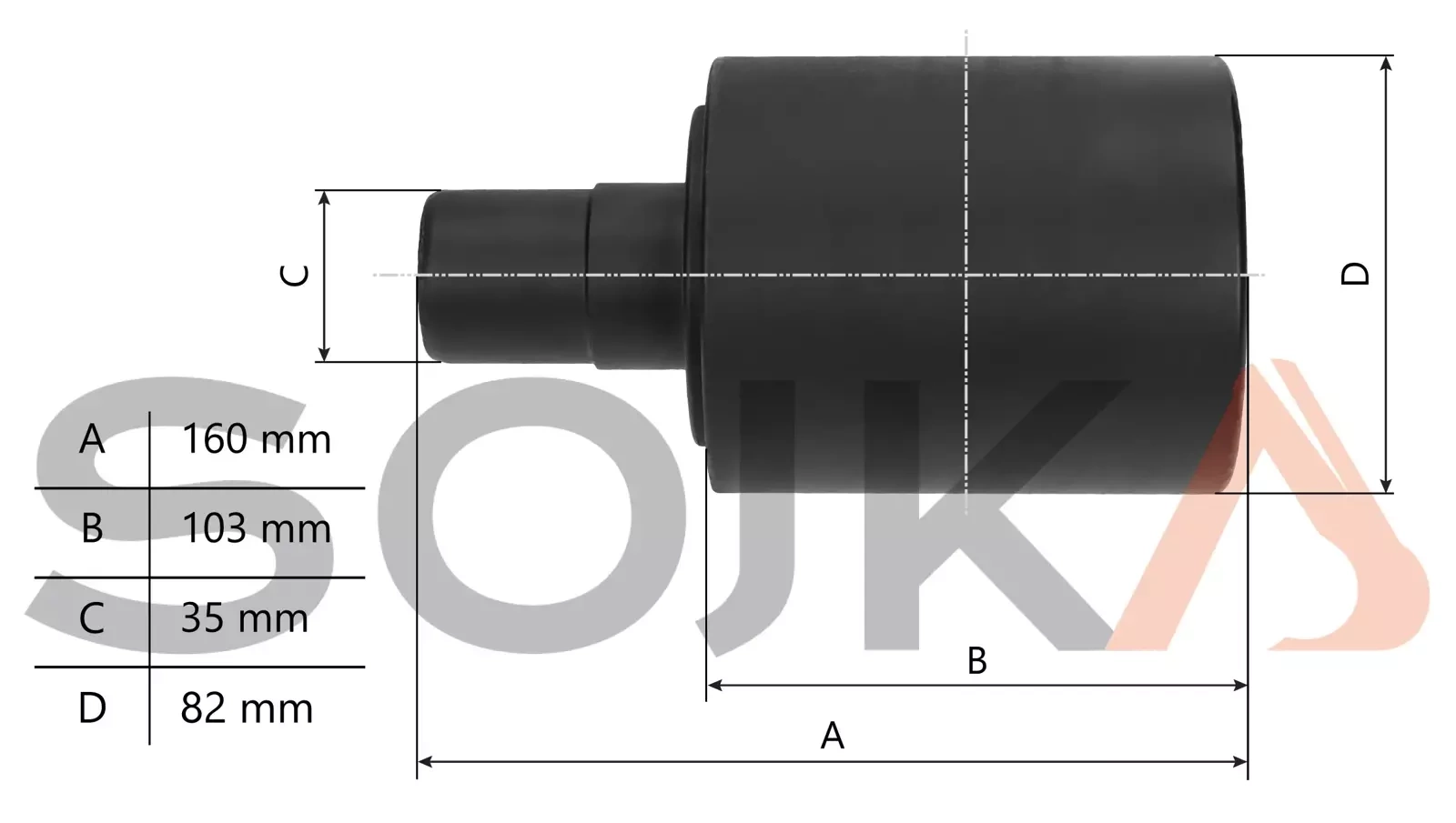 Опорный ролик, верхний KOMATSU PC70 (21W-30-00090)