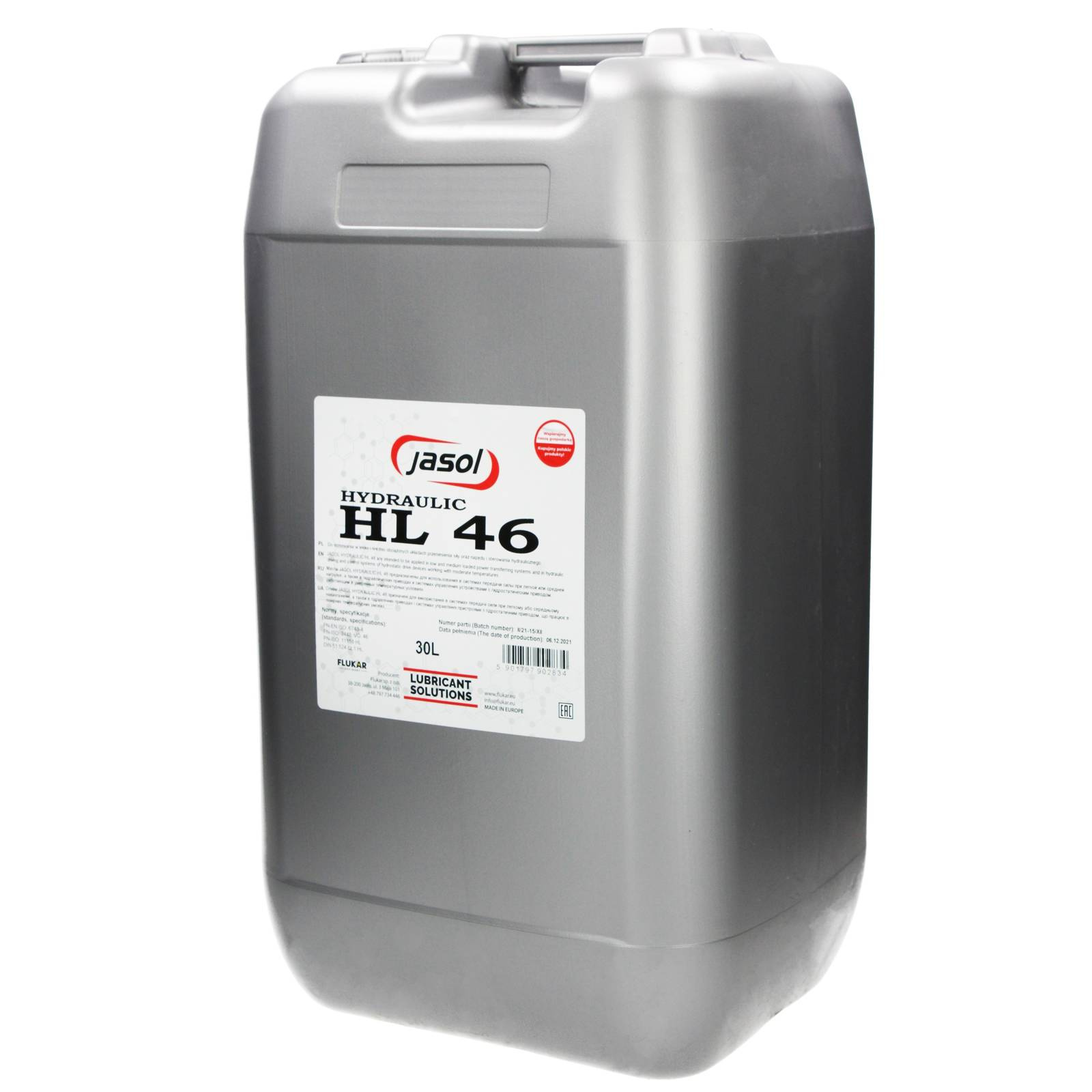 Гидравлическое масло JASOL HL 46 30L
