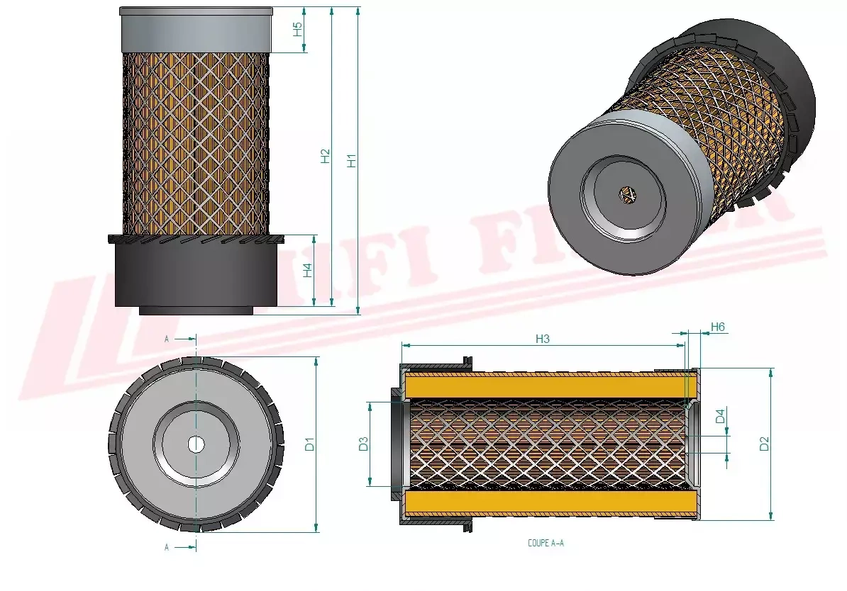 Воздушный фильтр HIFI фильтр SA 14009 к