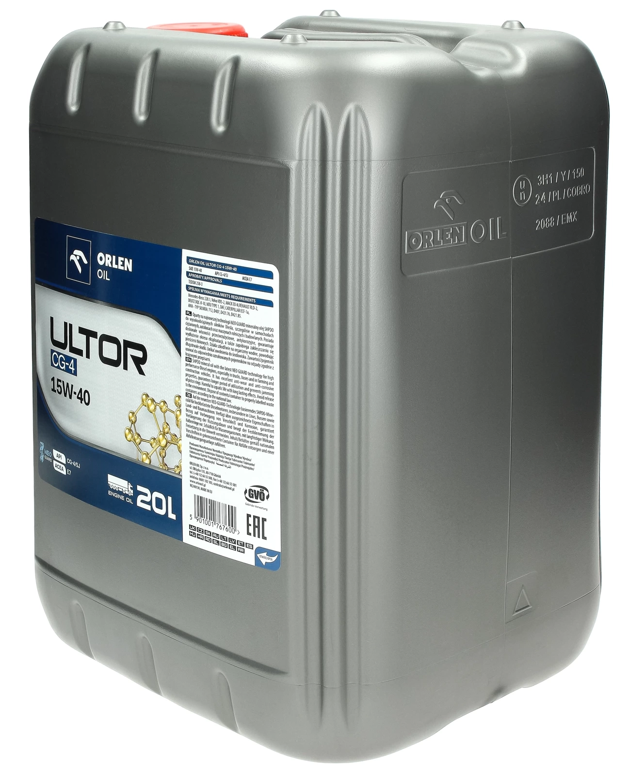 Моторное масло PLATINUM ULTOR CG-4 15W-40 20L