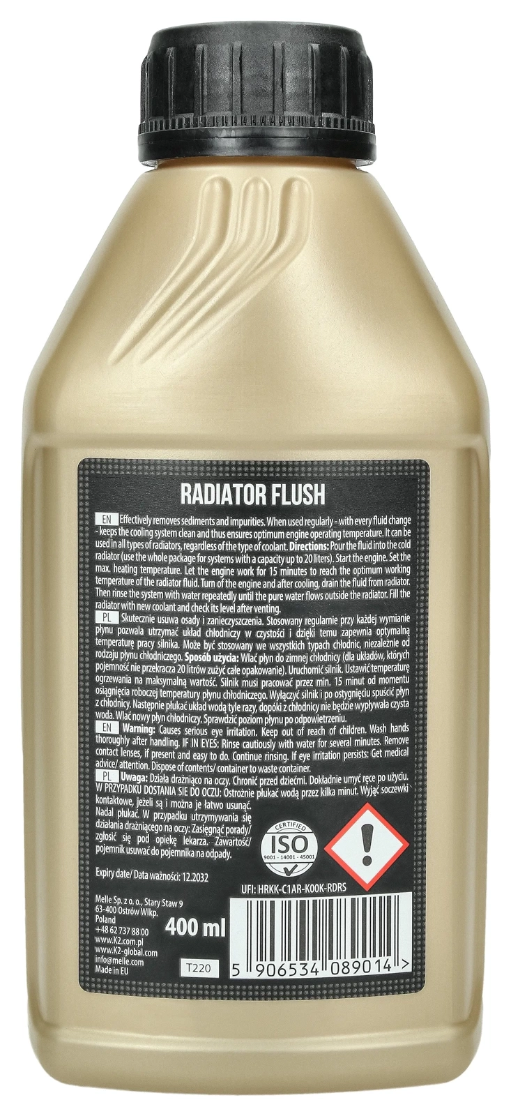 Средство для промывки радиатора K2 теплоотвод FLUSH 400ml