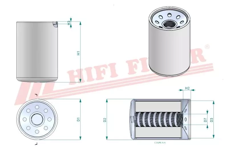 Гидравлический масляный фильтр HIFI FILTER SH 56763