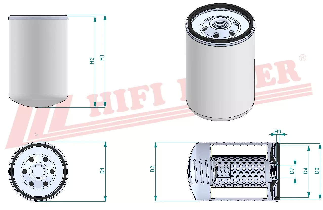 Моторный масляный фильтр HIFI FILTER t 8204