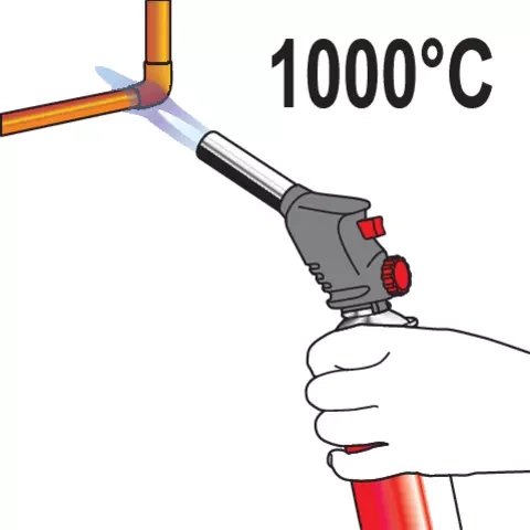 Газовая горелка для пайки 360 с пьезо-ято (YT-36710)