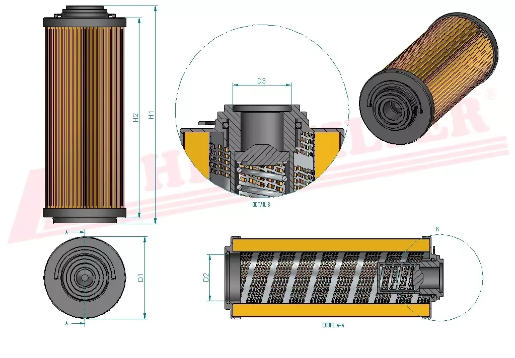 Гидравлический масляный фильтр HIFI FILTER SH 63355