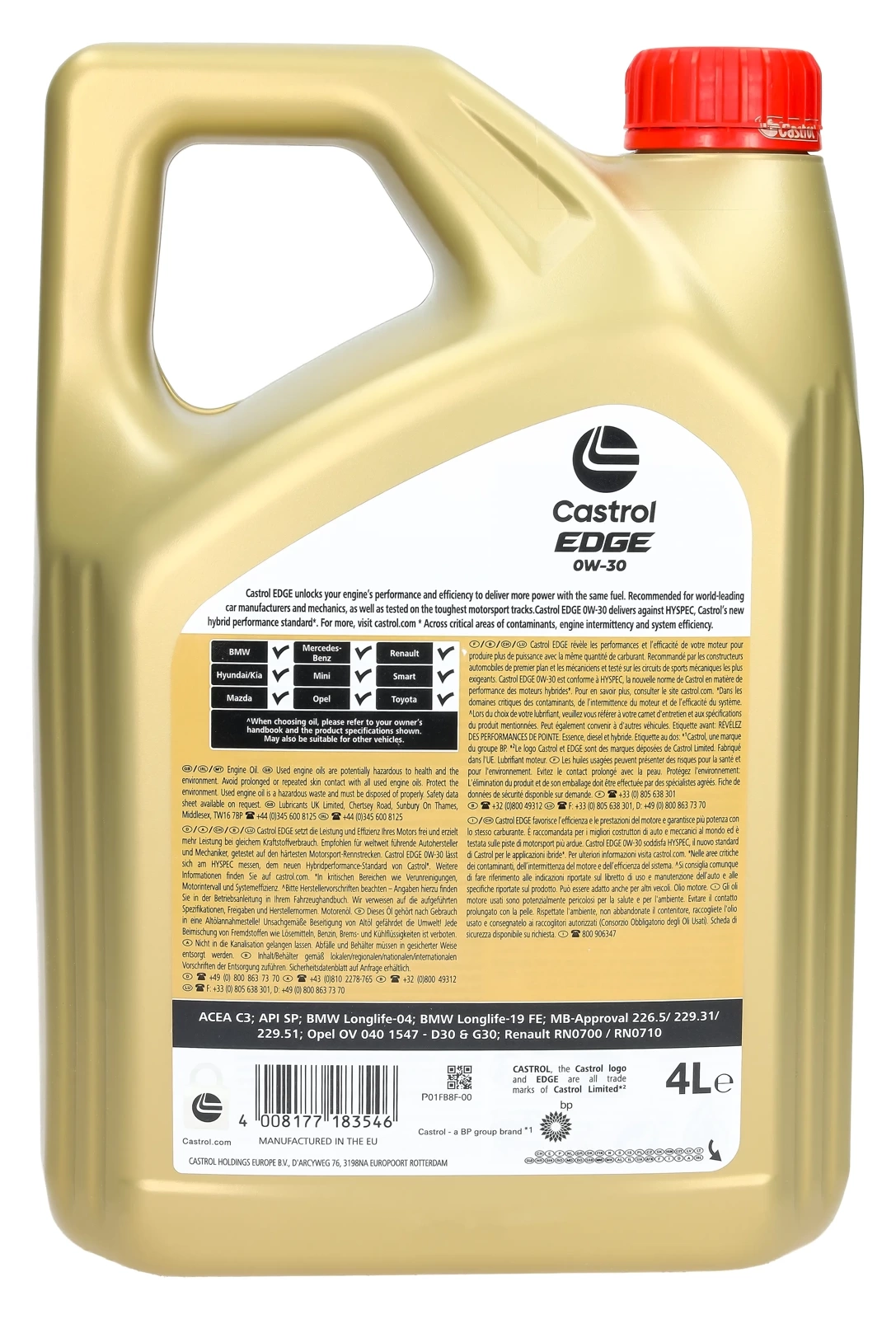 Моторное масло Castrol Edge 0W-30 4L