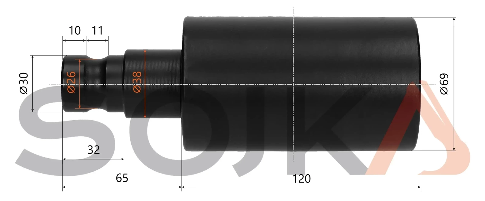 Опорный ролик, верхний CAT 304 SR (422-0838)
