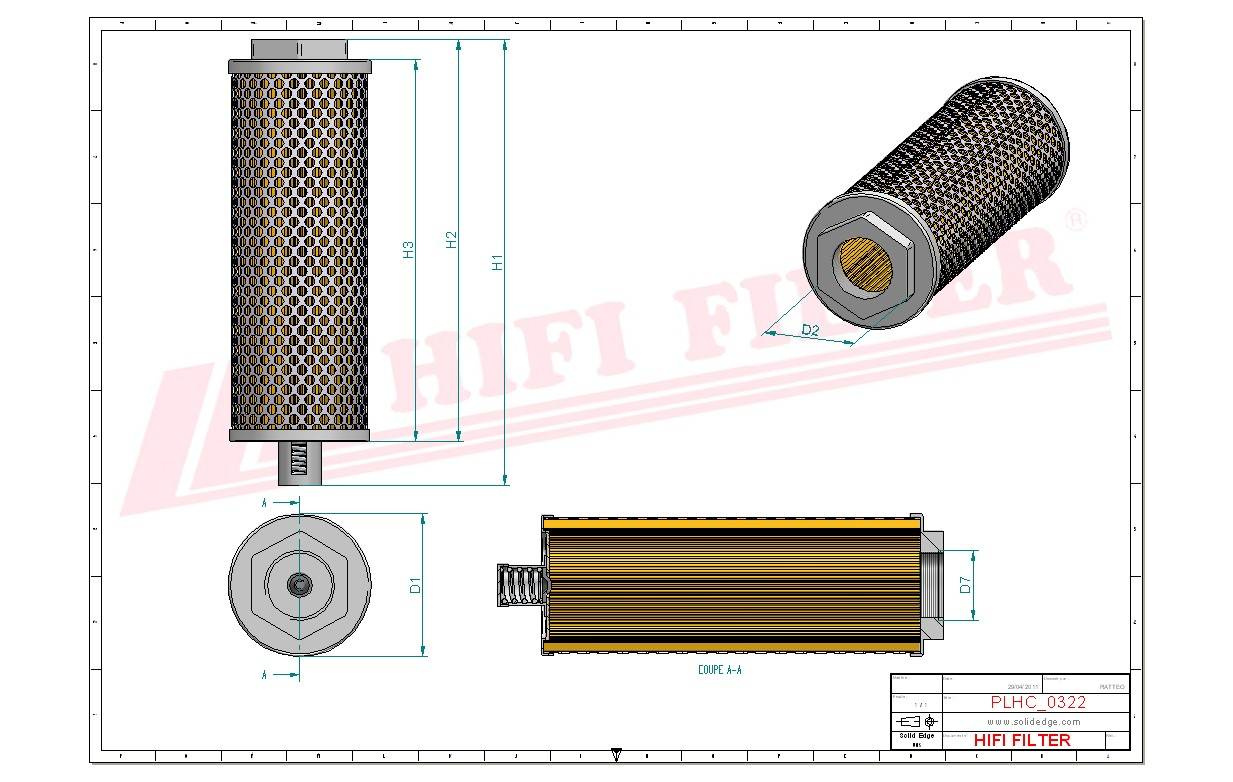 Гидравлический масляный фильтр HIFI FILTER SH 60910