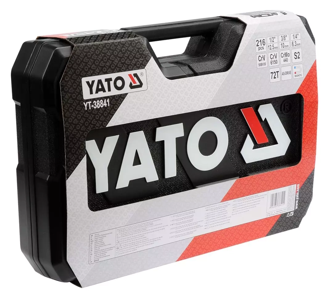 Yato 1/2 " трещотка торцевой ключ набор инструментов 216 шт. (YT-38841)