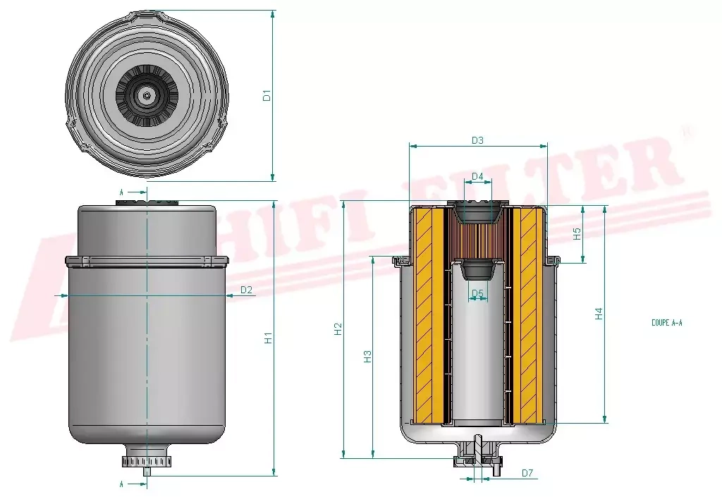 Топливный фильтр HIFI FILTER SN 70257