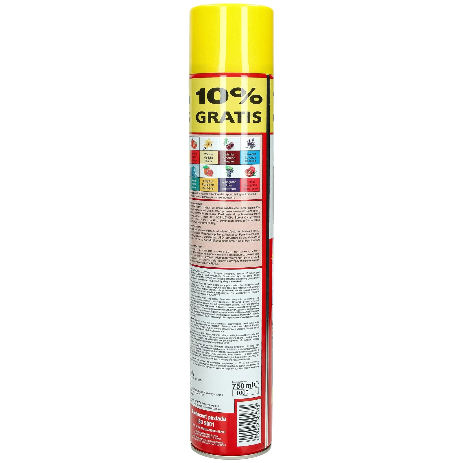 Ополаскиватель для кокпита PLAK Lemon 750ml