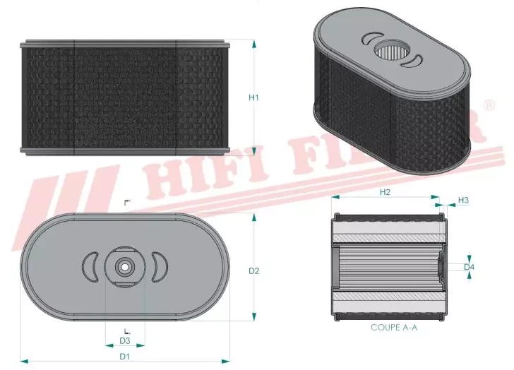 Воздушный фильтр HIFI FILTER SA 12821