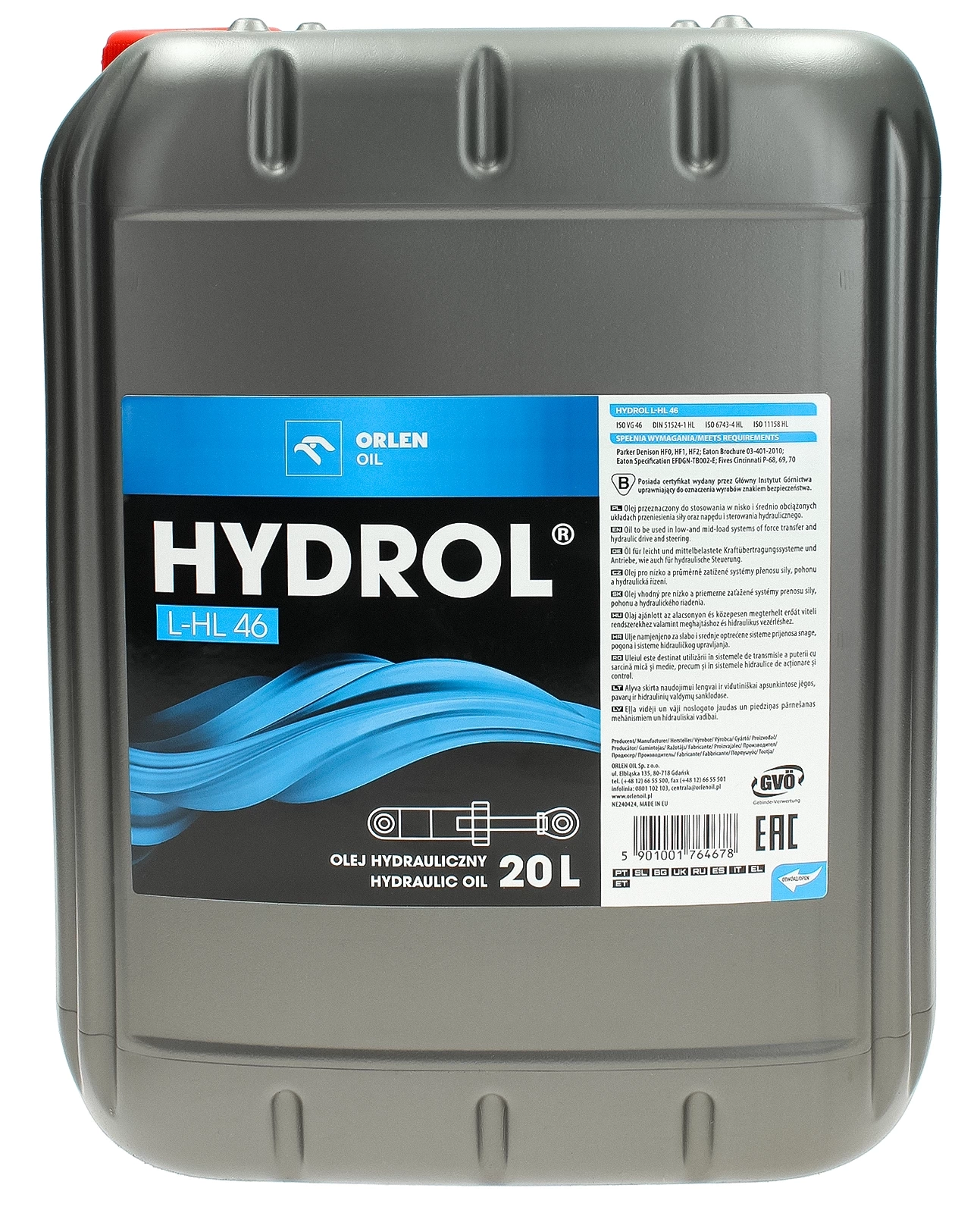 Гидравлическое масло Orlen HYDROL L - HL 46 20L