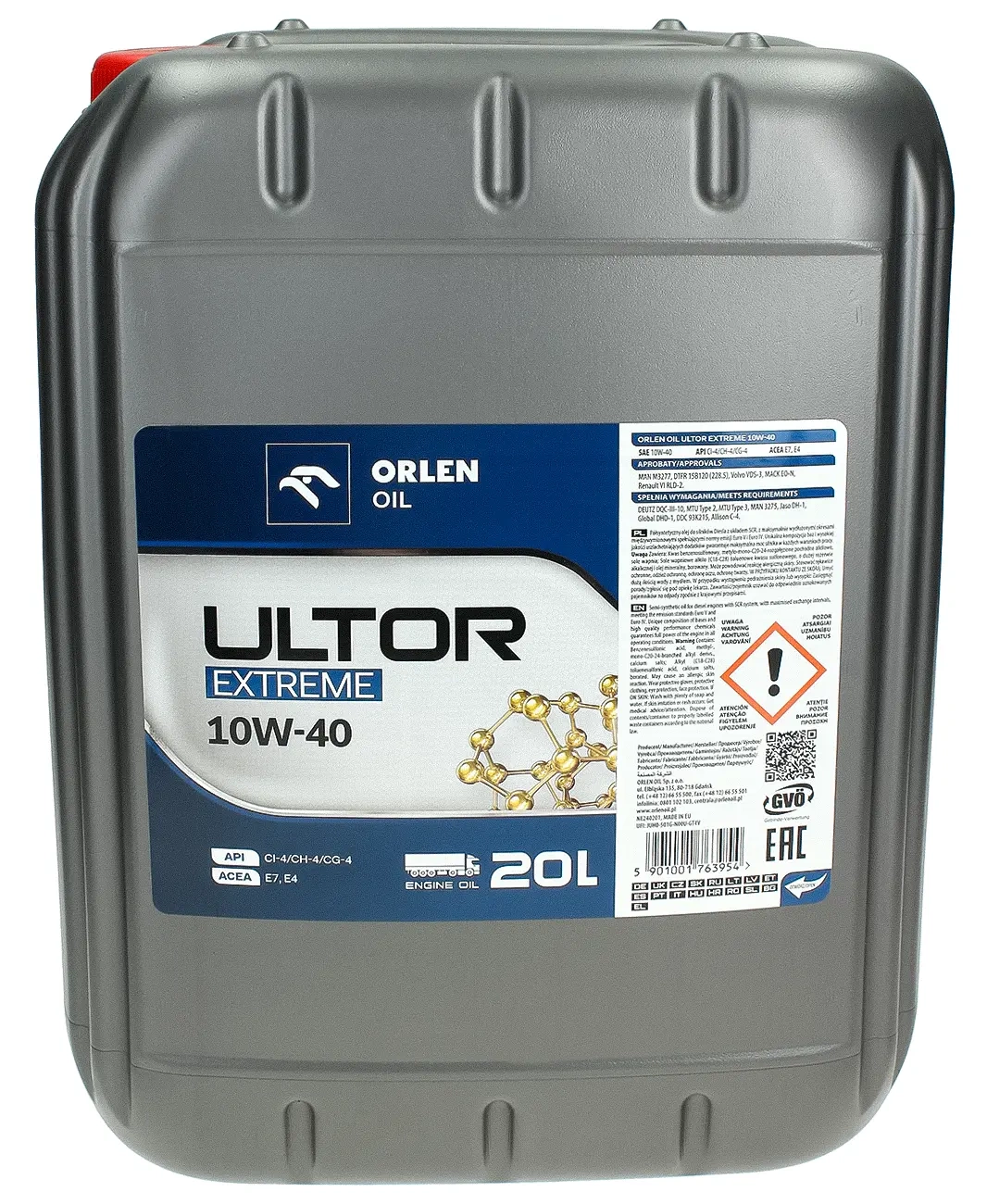Моторное масло Orlen Platinum ULTOR Extreme 10W-40 20L + 5L