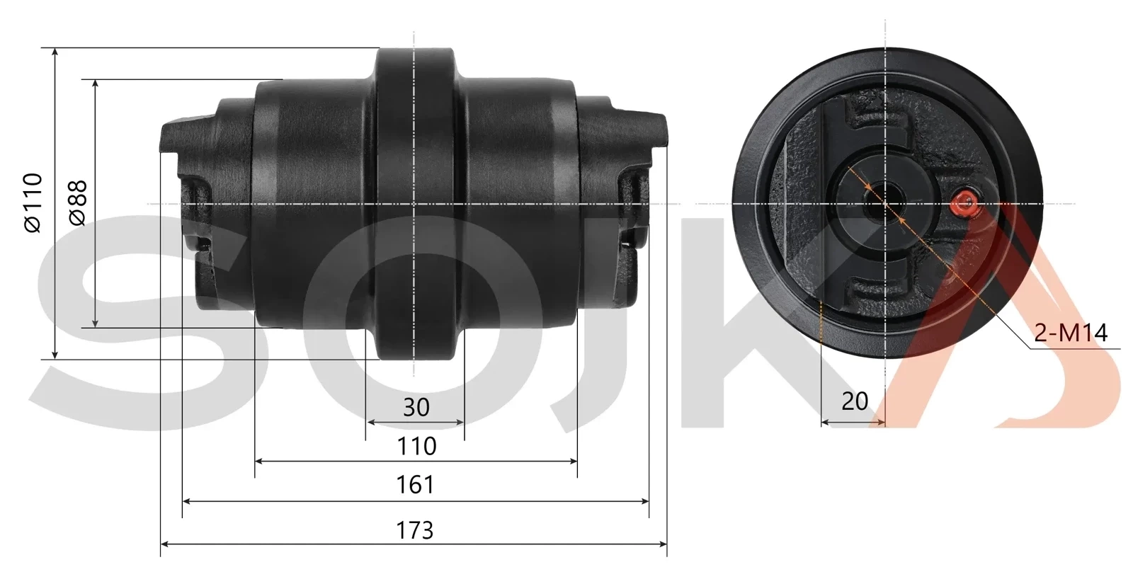 Каток Komatsu PC38UU (20S-30-00173)