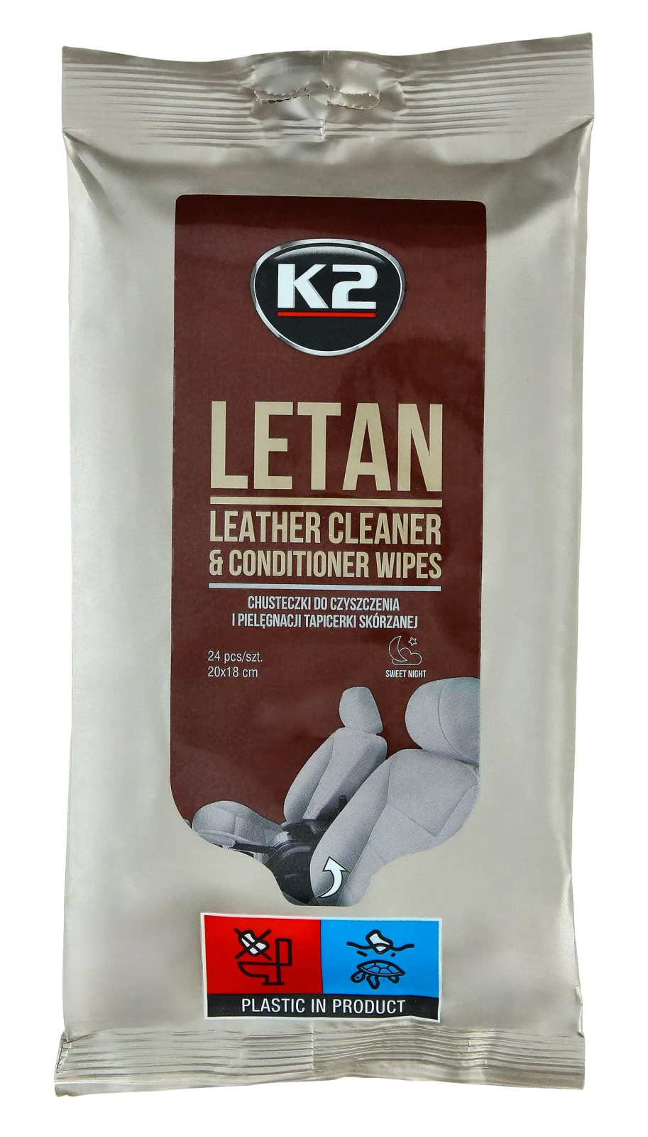 Салфетки для кожи K2 LETAN WIPES 24 шт.