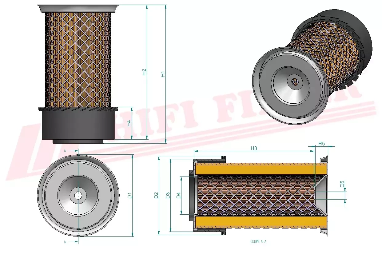 Воздушный фильтр HIFI FILTER SA 16592