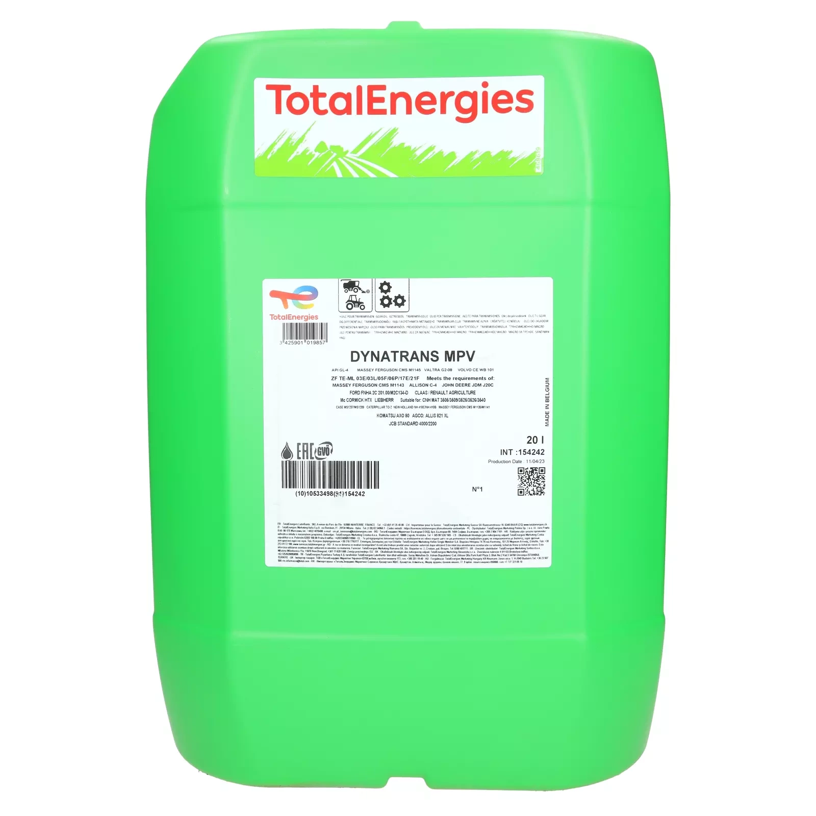 Трансмиссионное масло Total DYNATRANS MPV 20L