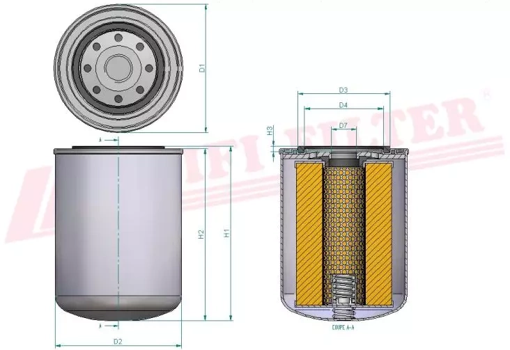 Фильтр моторного масла HIFI FILTER SO 115