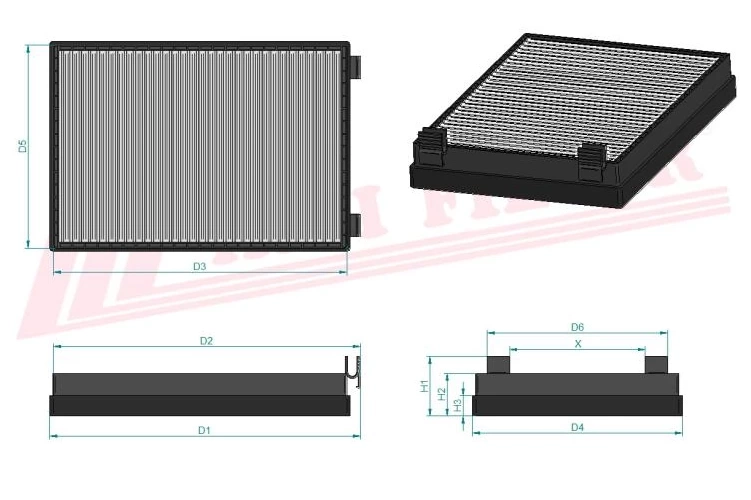 Салонный фильтр HIFI FILTER SC 80061