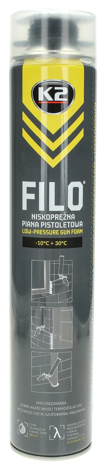 Монтажная пена для пистолета низкого давления K2 FILO 750ml