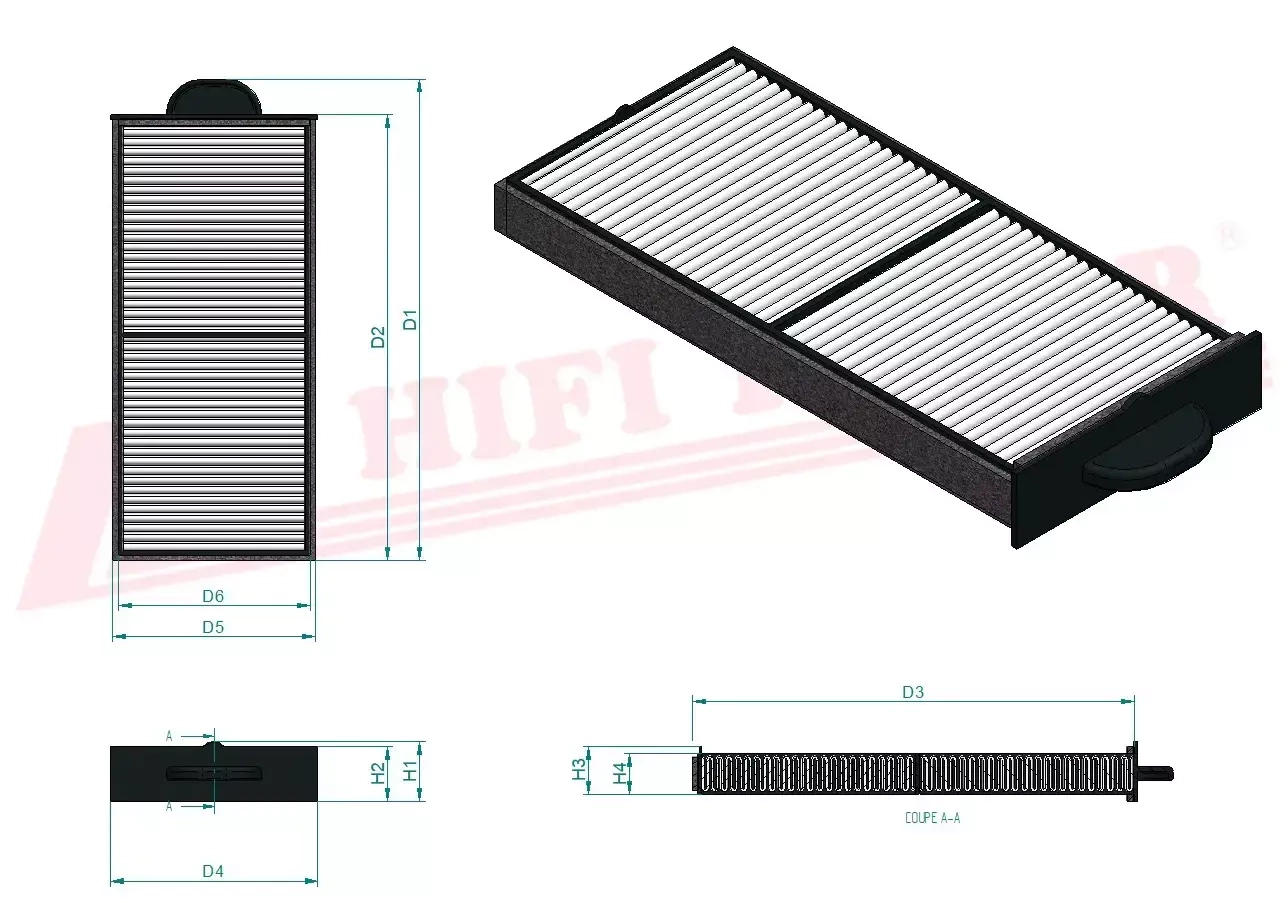 Салонный фильтр HIFI FILTER SC 80096