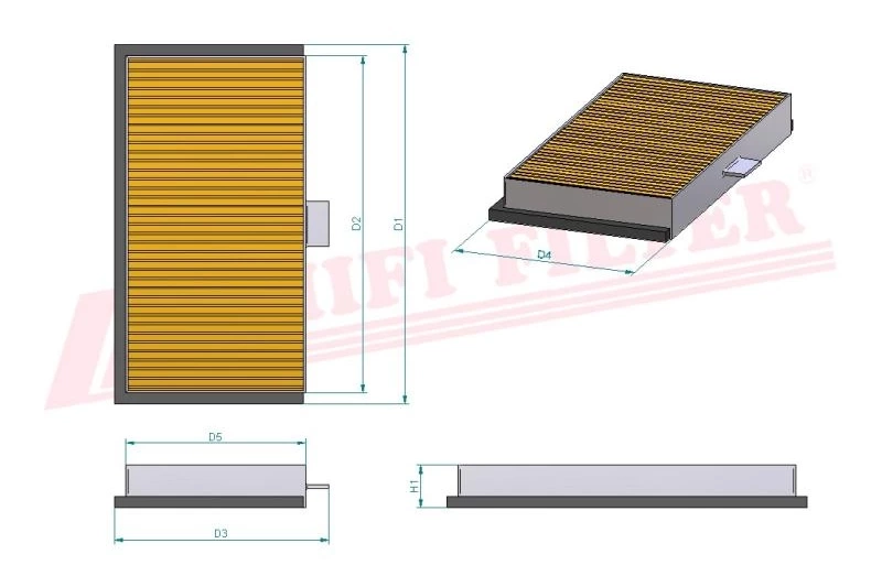 Салонный фильтр HIFI FILTER SC 80008