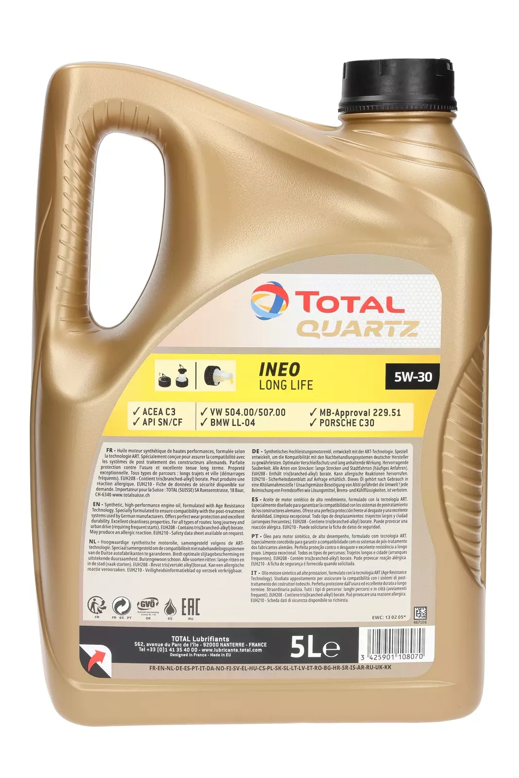 Olej silnikowy Total Quartz Ineo Long Life 5W-30 5L