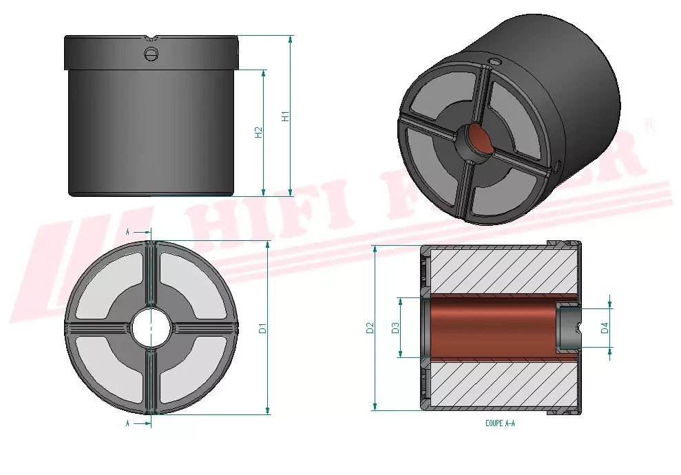 Гидравлический масляный фильтр HIFI FILTER SH 60180