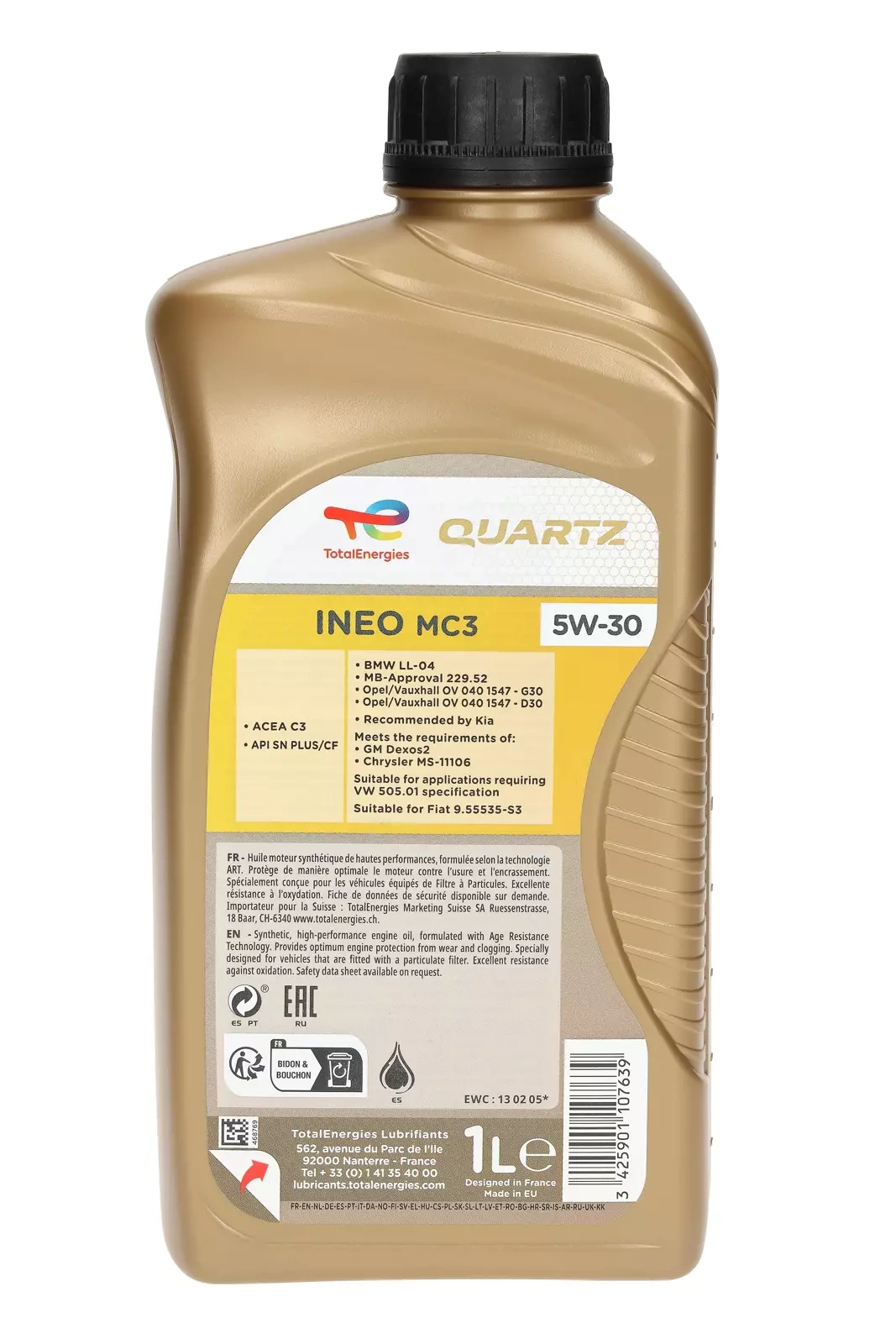 Моторное масло Total Quartz Ineo MC3 5W-30 1L