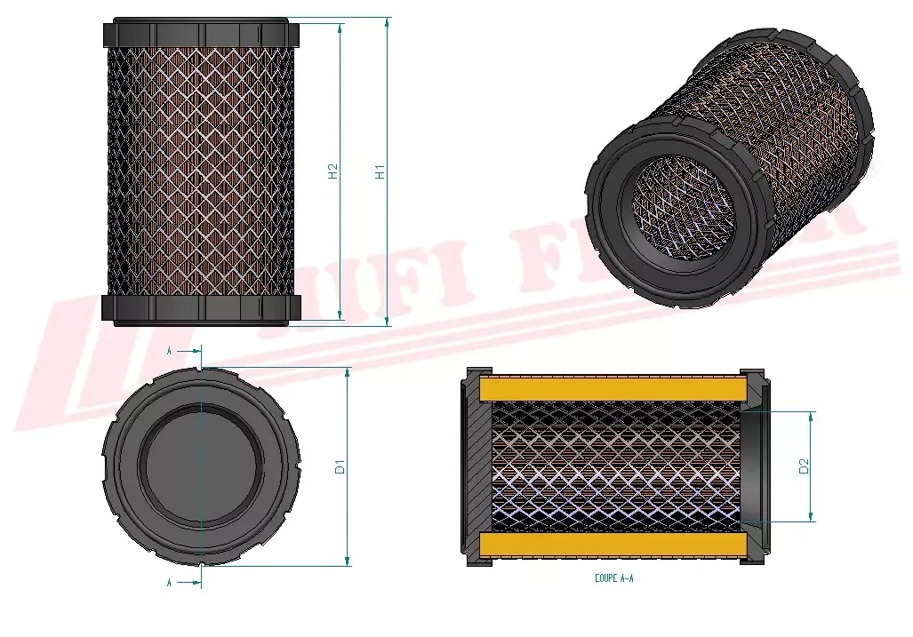 Воздушный фильтр HIFI FILTER SA 16579