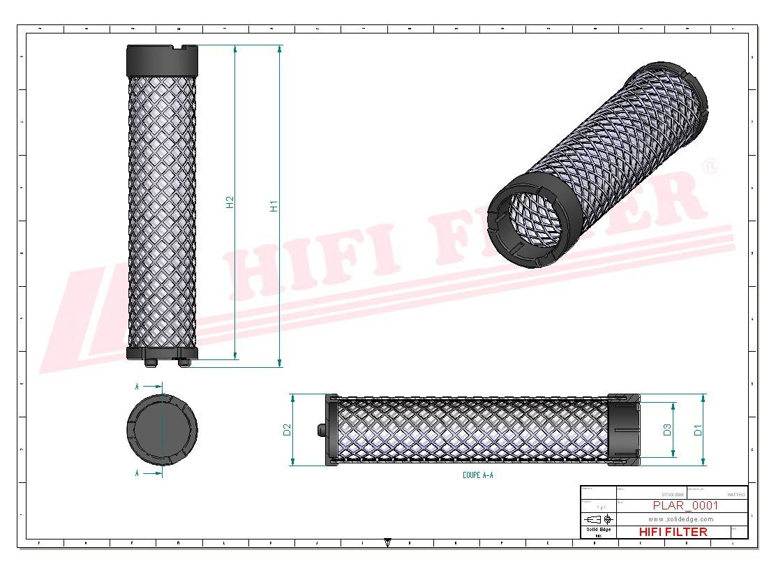 Воздушный фильтр HIFI FILTER SA 16300