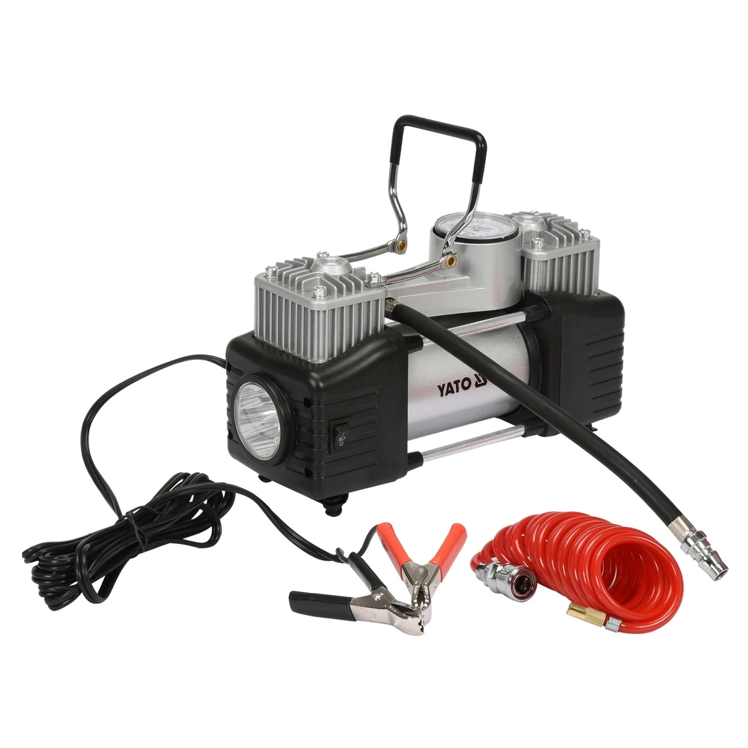 Автомобильный компрессор со светодиодной лампой 250W YATO (YT-73462)