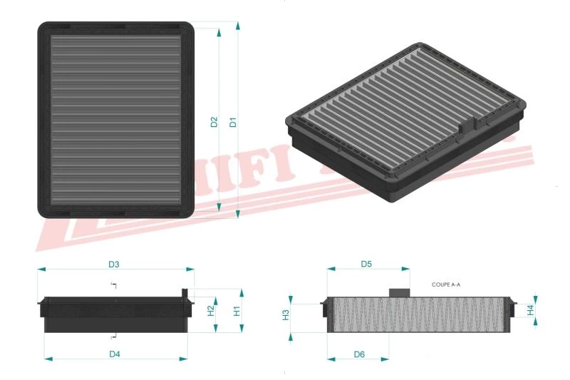 Салонный фильтр HIFI FILTER SC 80062