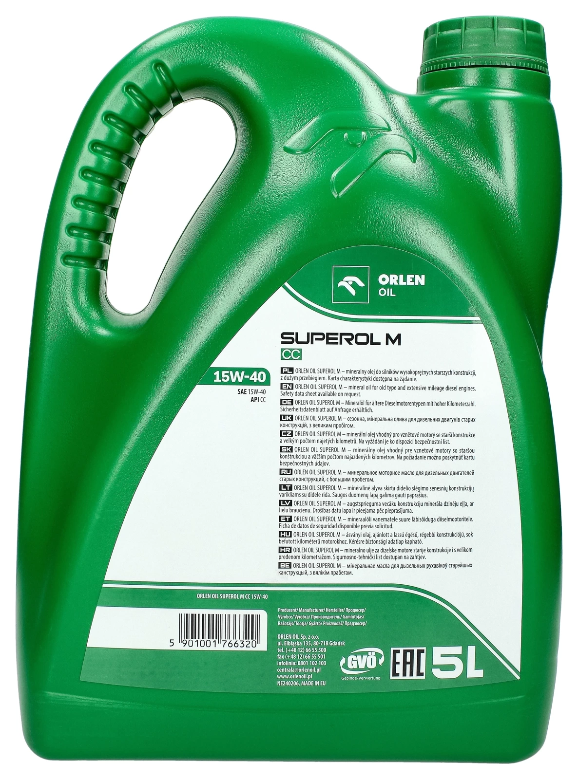 Моторное масло Orlen SUPEROL M CC 15W-40 5L