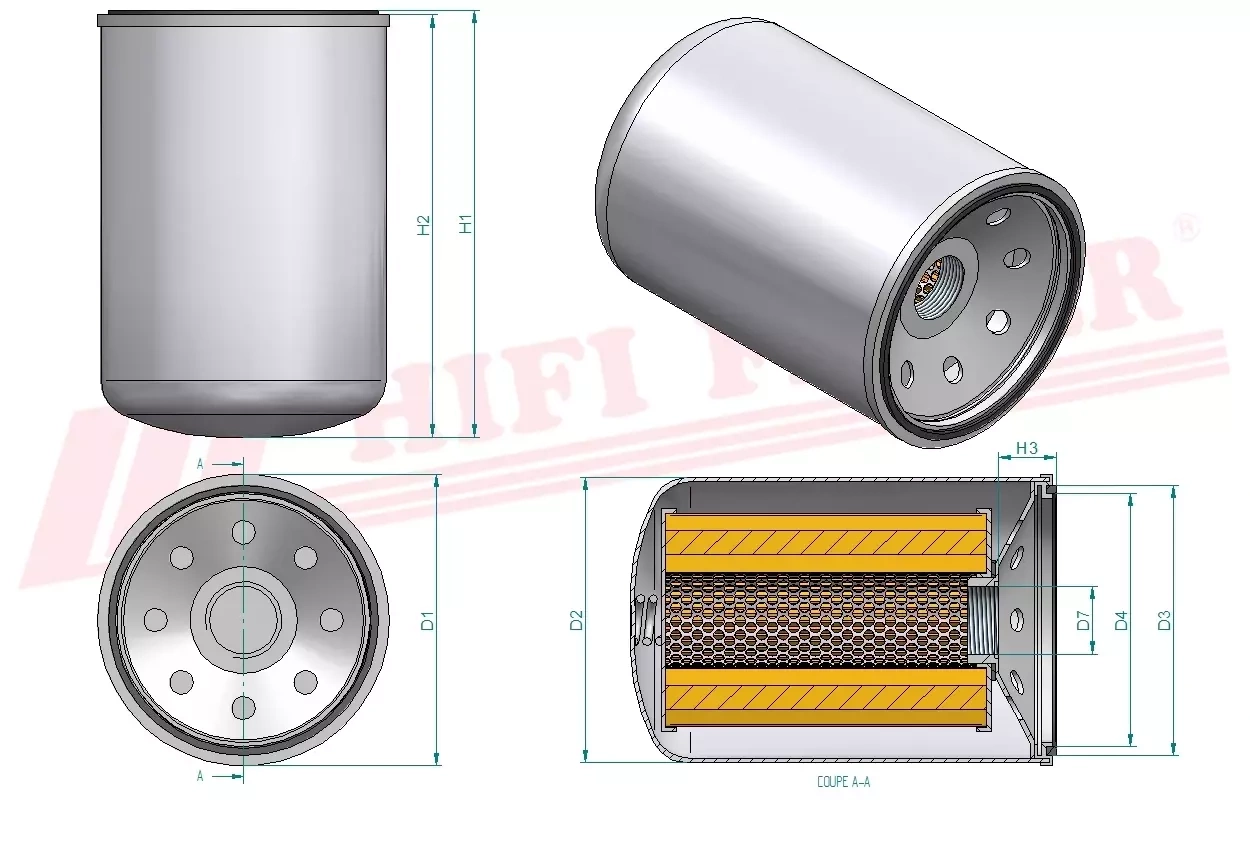 Гидравлический масляный фильтр HIFI FILTER SH 60010