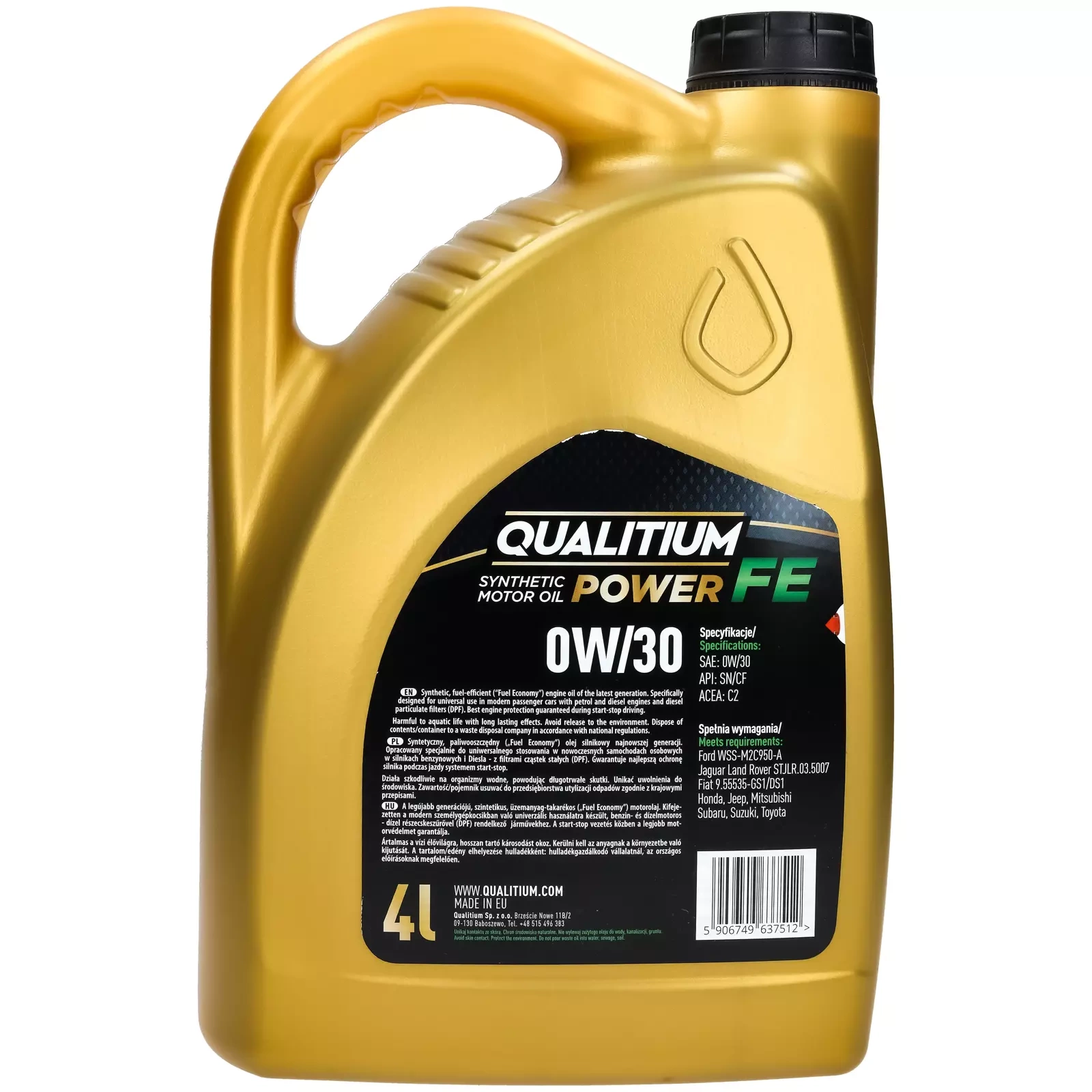 Моторное масло Qualitium Power FE 0W-30 4L