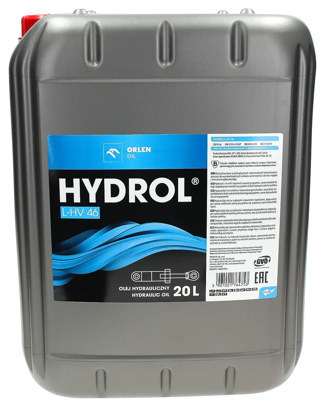 Гидравлическое масло Orlen HYDROL L-HV 46 20L