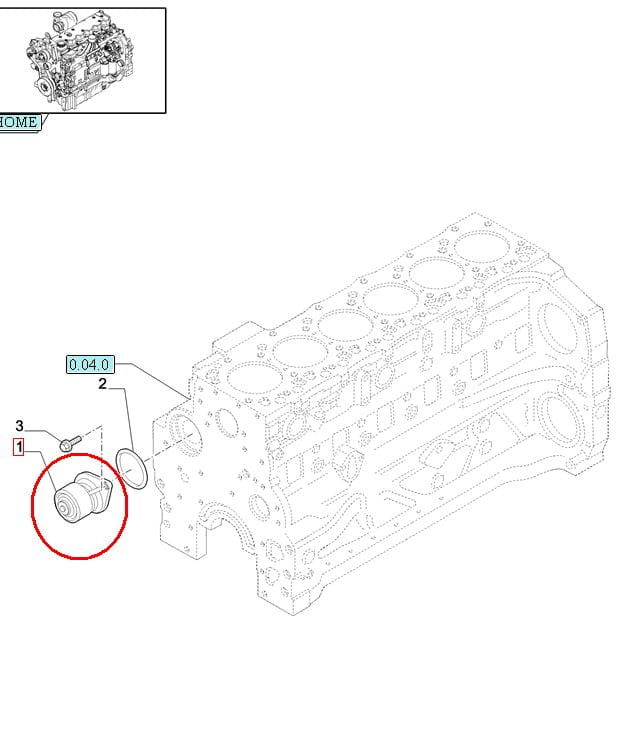 POMPA WODY NEW HOLLAND CASE STEYR 5802497076 - 2854835 - 504088242 - 5802497075