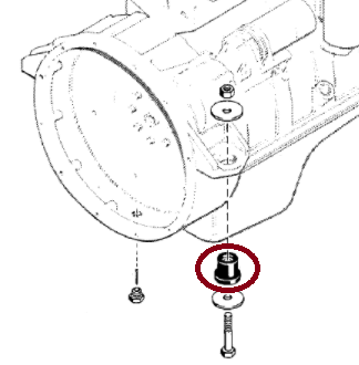 Подушка двигателя задняя CASE 580K 580SK D133316 CNH