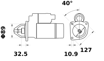 Стартер MASSEY-FERGUSON MF 12V 3,2 kW AZF4147