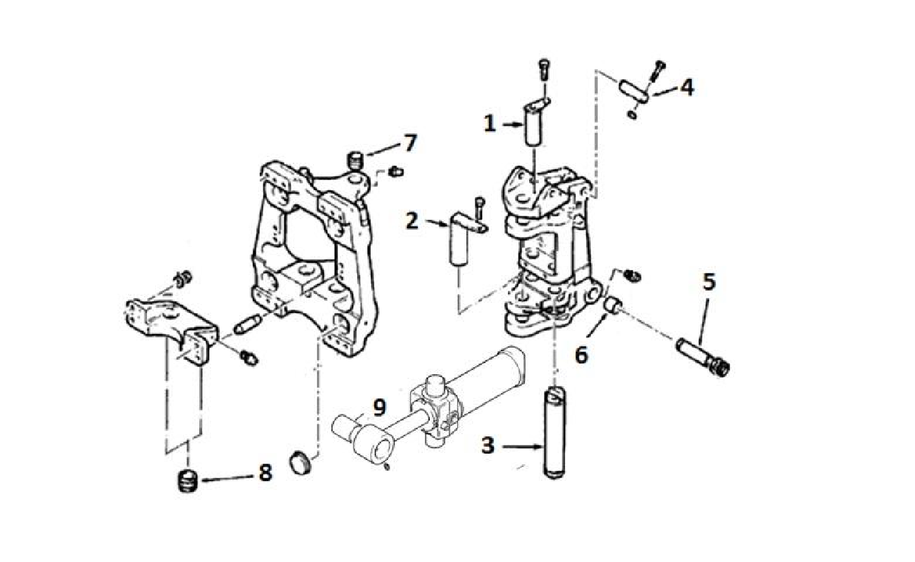ШТИФТ ПОВОРОТА ЗАДНЕЙ БАБКИ TEREX 6102859M1 РЕМОНТНЫЙ