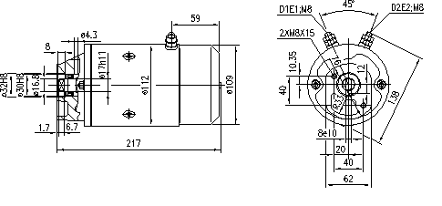 ДВИГАТЕЛЬ ПОСТОЯННОГО ТОКА ИСКРА 24V 2.0 KW AMJ5560 11.212.331