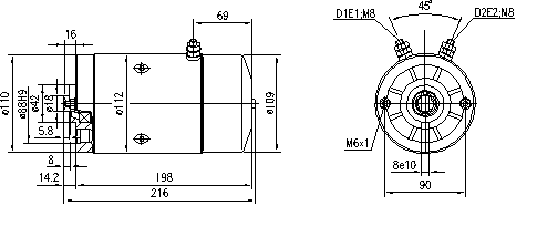 Двигатель постоянного тока Искра 24V 2.1 KW AMJ5114 11.212.258