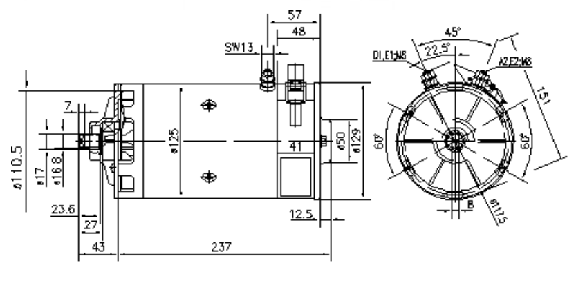 ДВИГАТЕЛЬ ИСКРА 24V 3.0 KW AMK5504 11.216.122 IM0169
