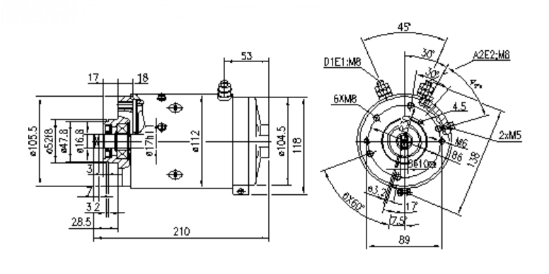 ДВИГАТЕЛЬ DC SPARK 12V 1.5 KW AMJ5285 11.212.925
