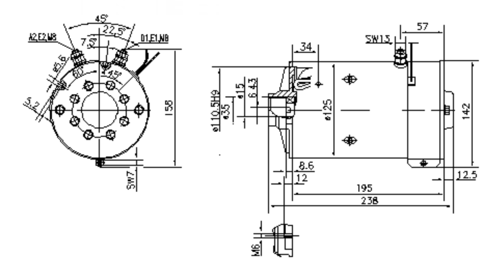 SILNIK DC ISKRA 24V 3KW AMK5534 11.216.514 IM0241