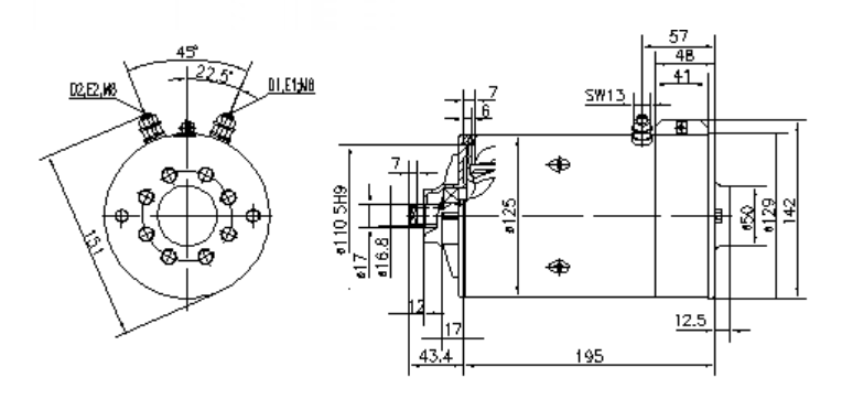 ДВИГАТЕЛЬ ИСКРА 24V 3KW AMK5527 11.216.426 IM0250
