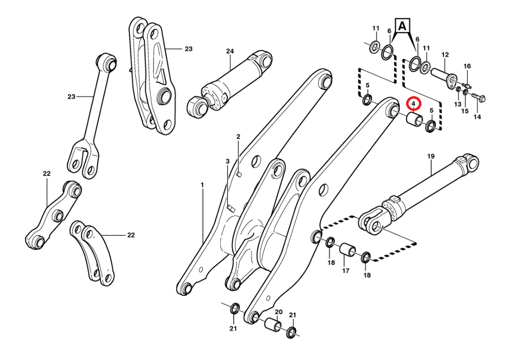 Втулка рычага и привода ковша VOLVO 11020802 100X110X140