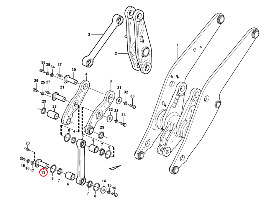 Штифт ковша Volvo L150 L180 11027072 90x210